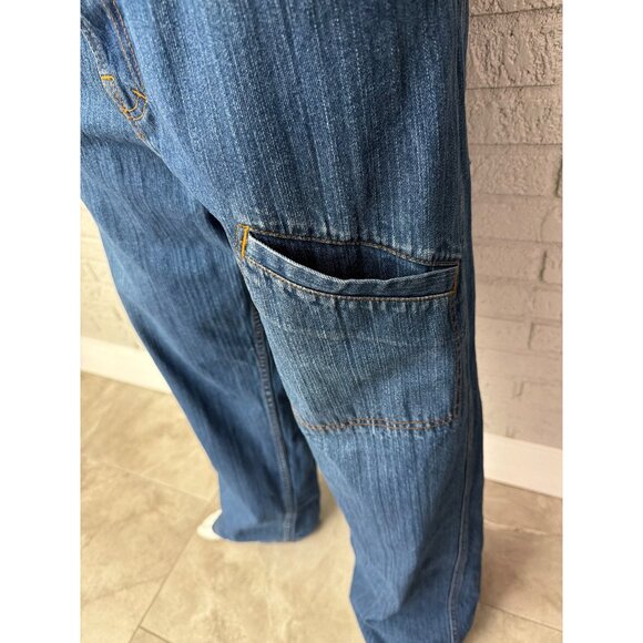 State Property Men Baggy Wide Leg Streetwear Blue Jeans Size 38 - Picture 4 of 11